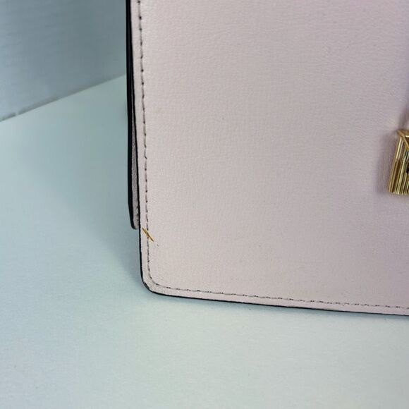 Michael Kors Medium Sutton Gusset Satchel Crossbody Handle Bag Soft Pink w Charm - Picture 12 of 13